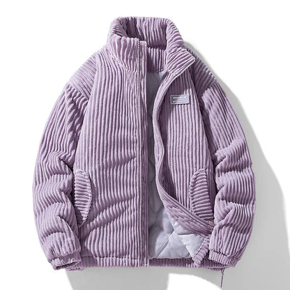 Loose Fit Crew Neck Bomber Jacket for Men - EasyApparels
