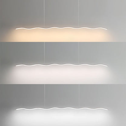 LED Pendant Lamp with Trendy Wave Line Design - WaveGlow-Black-Warm white-Nora Luxe