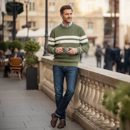 Stylish Men's Crew Neck Fall Sweater