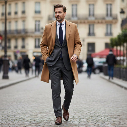 Warm Classic Men's Wool Winter Coat