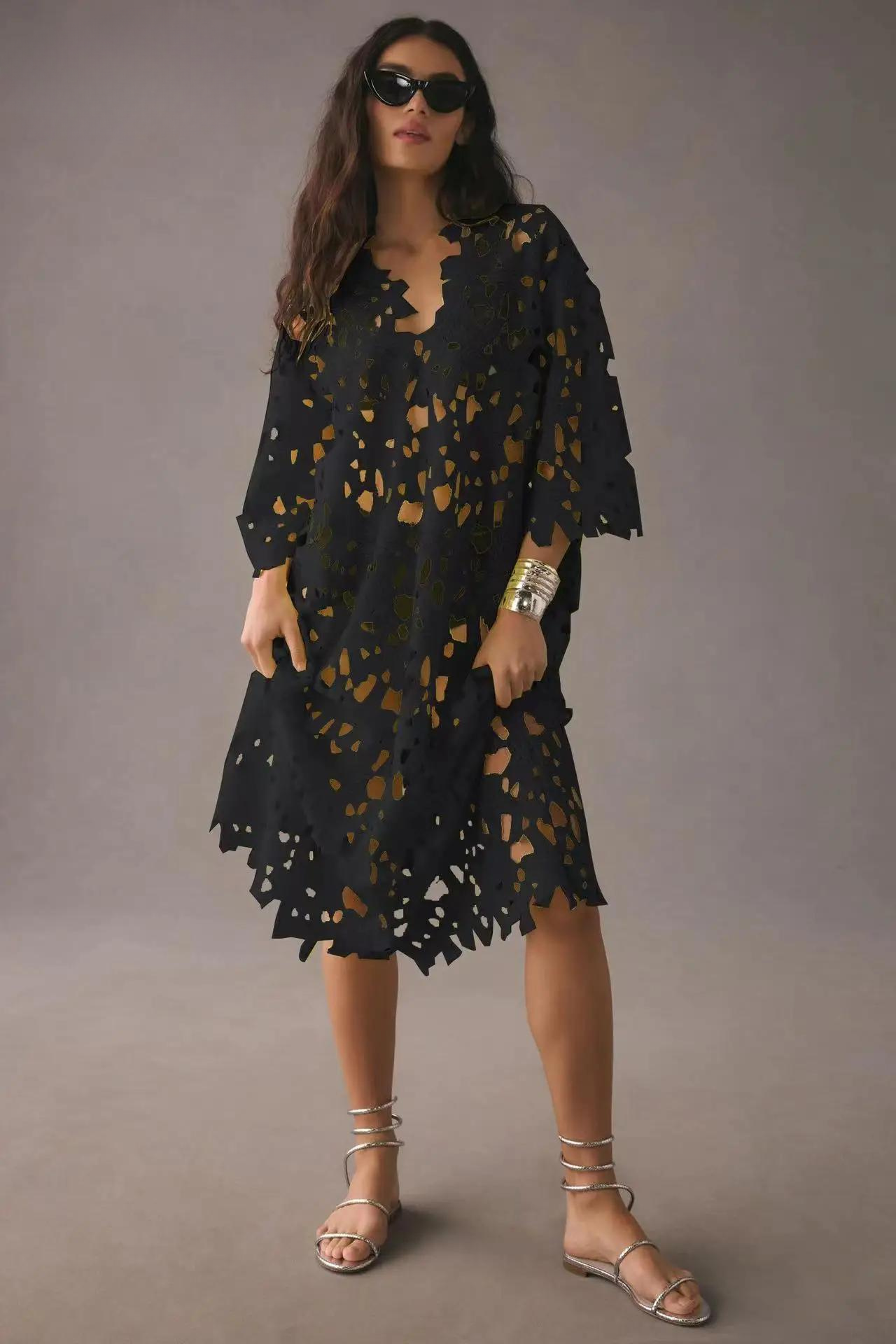 Light Summer Maxi Dress – Maribel-Black-S-State of Style