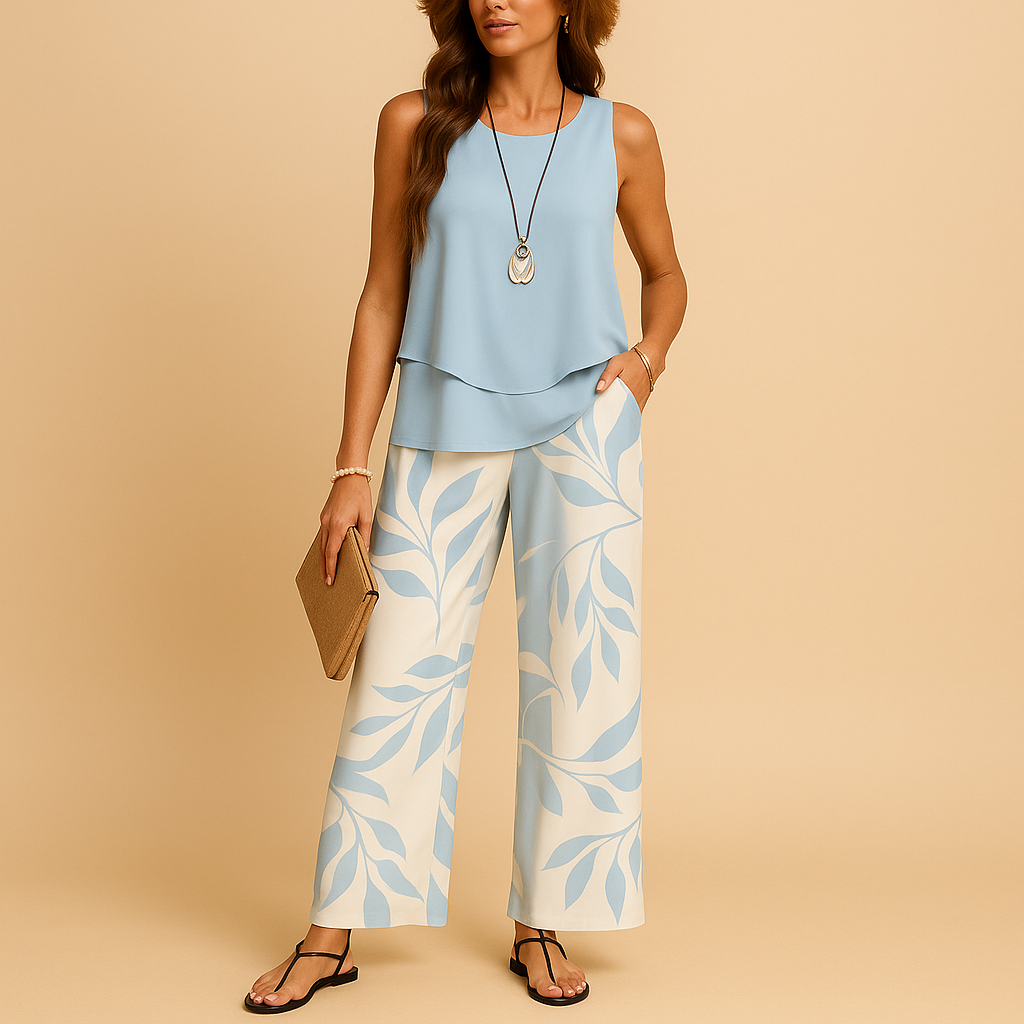 Cute Two Piece Summer Outfit for Women - Vossary