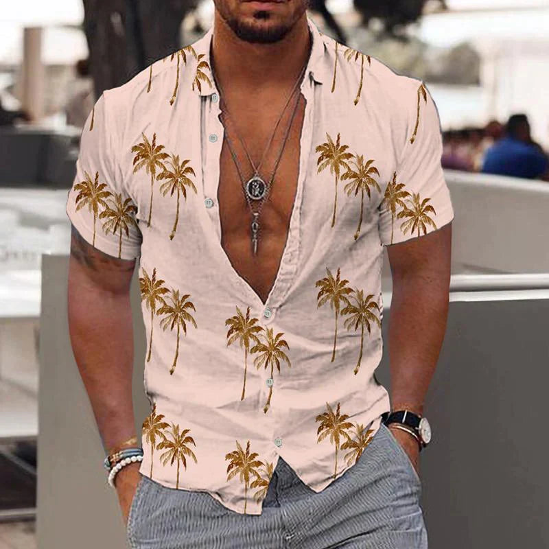 Classic Casual Short Sleeve Mens Shirt - Pexav