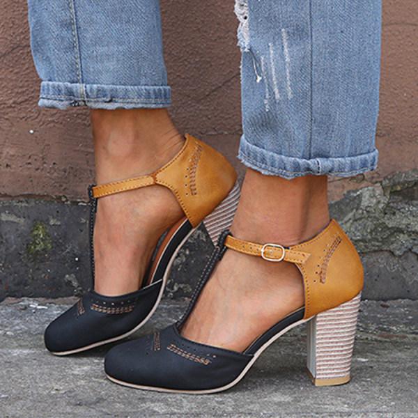 Elegant High Heel Ankle Strap Shoes - Vossary