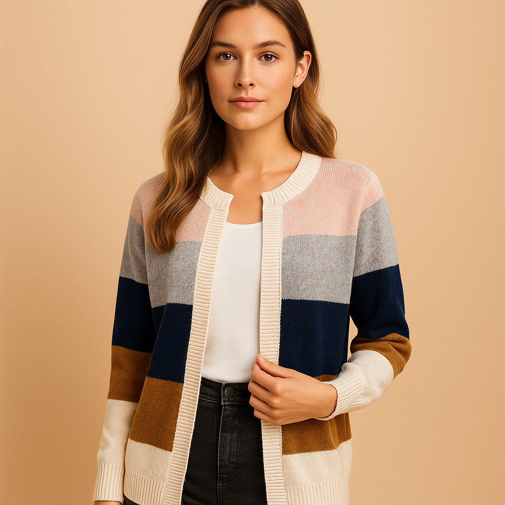 Long open cardigan for women with timeless design and smooth fit, perfect for layering at work, casual wear, or cozy evenings at home.