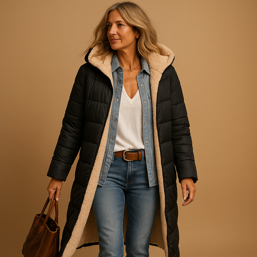 Warm Women's Parka Coat Helena - Vossary
