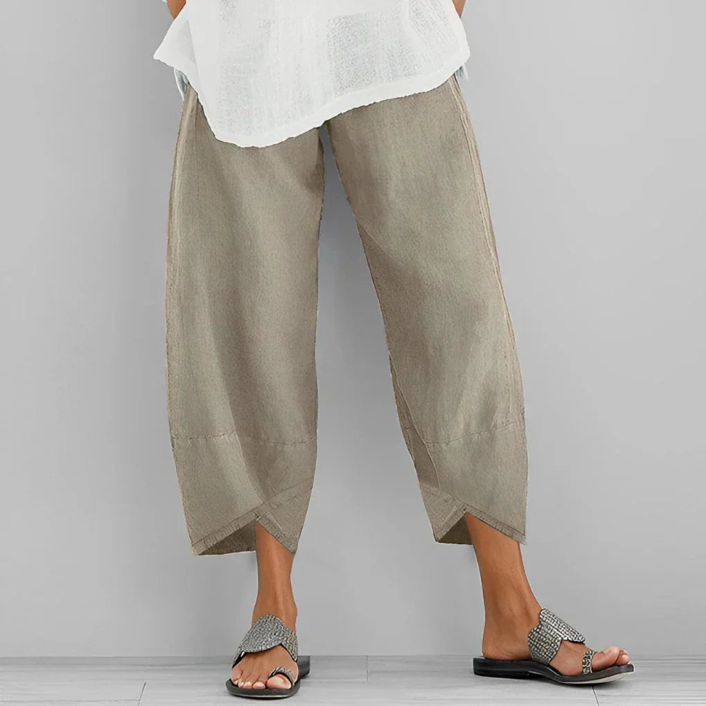 Luxurious Flowy Satin Pants - Vossary
