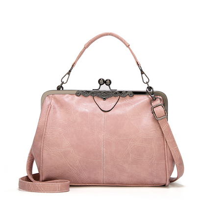 Classic Buckle Leather Shoulder Bag