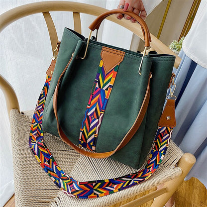 Large Capacity Leather Daily Tote Bag