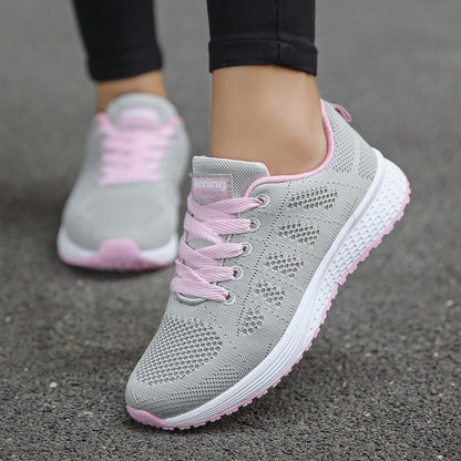 Luxury Casual Shoes for Women - Serena-Grey-Pink-4-Nora Luxe