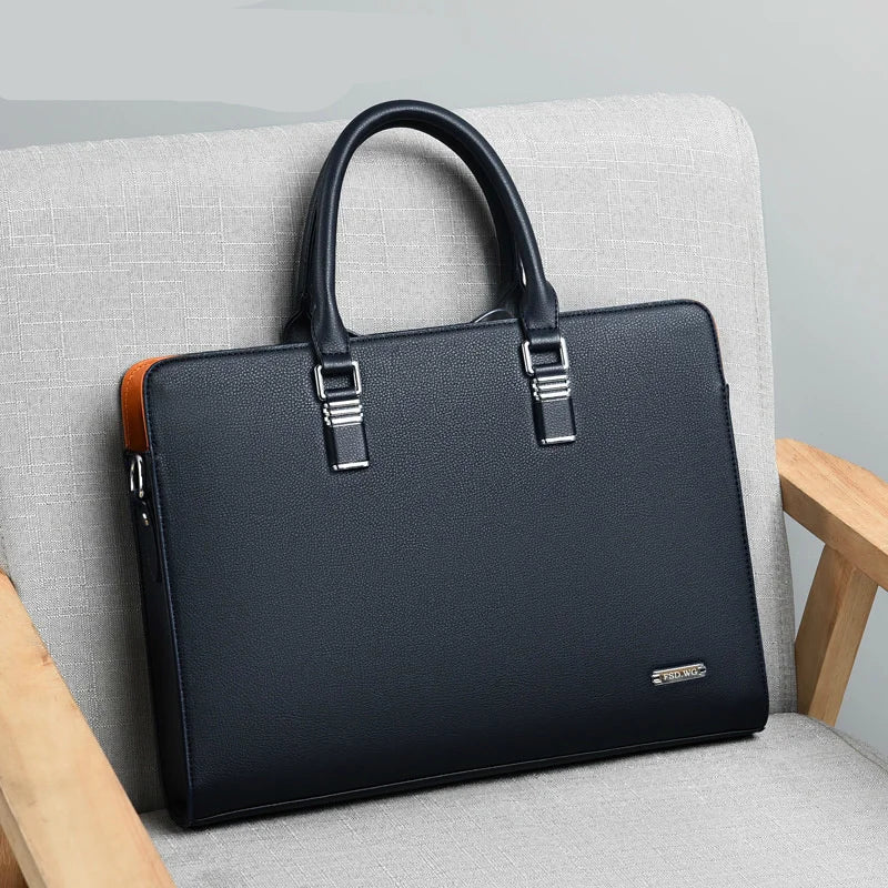 Luxury Men's Laptop Bag – Portaro-Blue-35.56 cm-The Livary