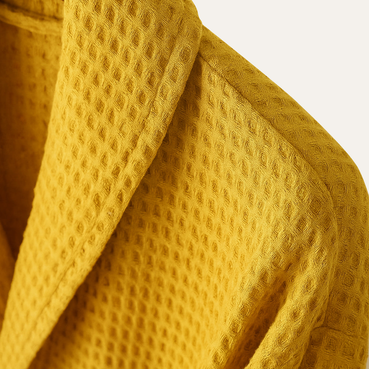 Soft Men's Waffle Weave Bathrobe with Tie Belt