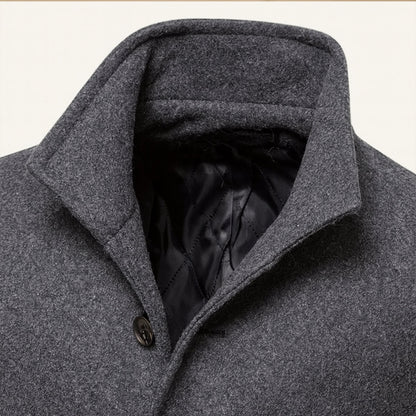 Classic Men's Wool Blend Winter Coat