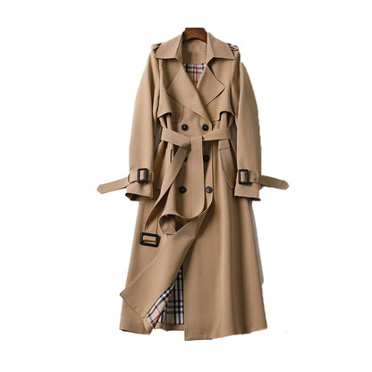 Classic Double Breasted Cotton Trench Coat
