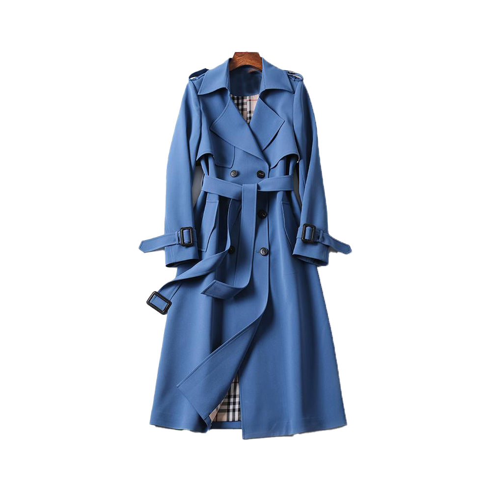 Classic Double Breasted Cotton Trench Coat
