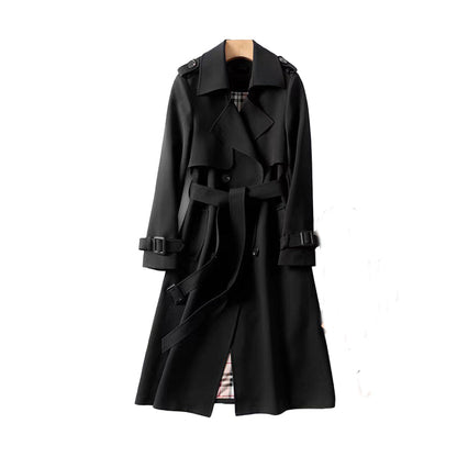 Classic Double Breasted Cotton Trench Coat