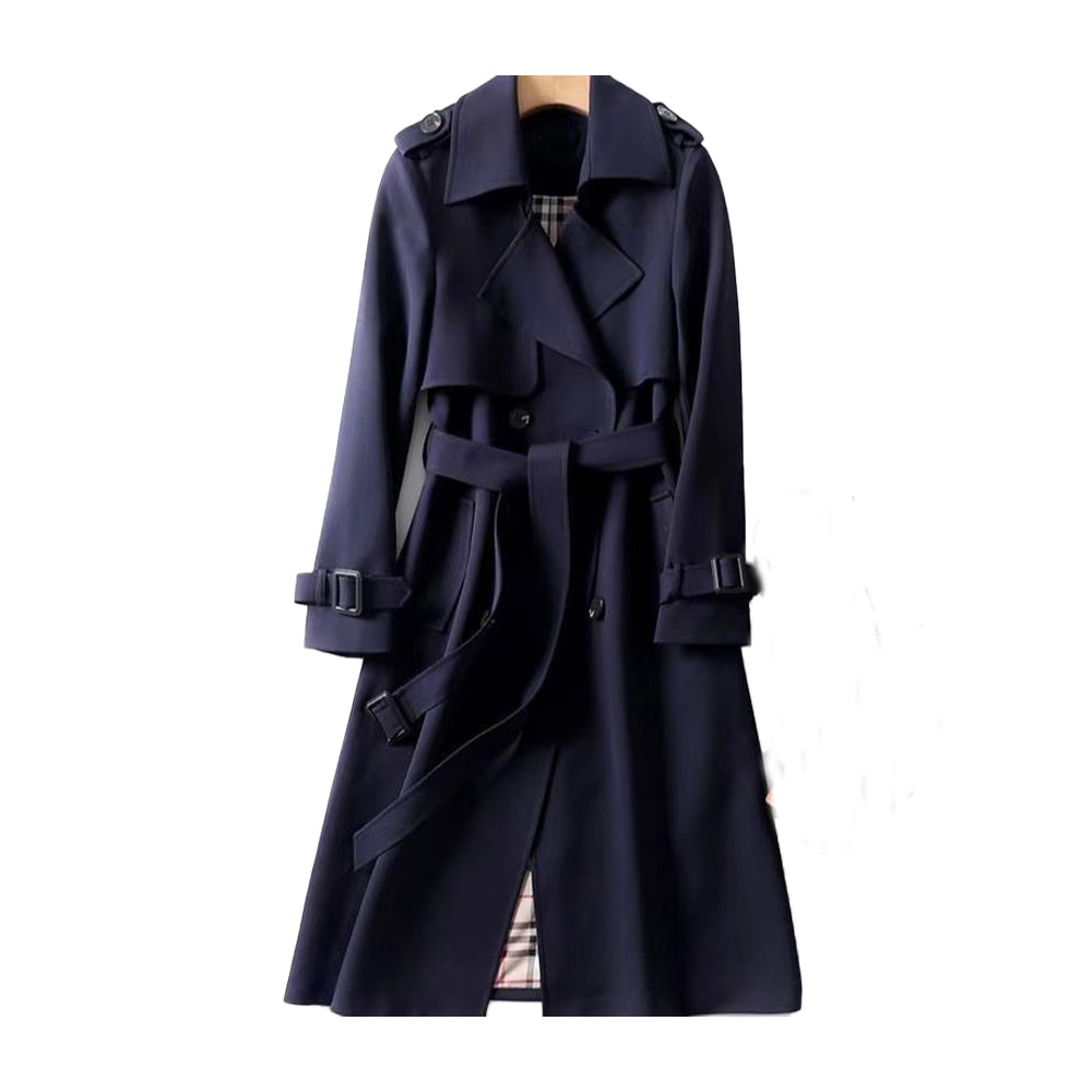 Classic Double Breasted Cotton Trench Coat