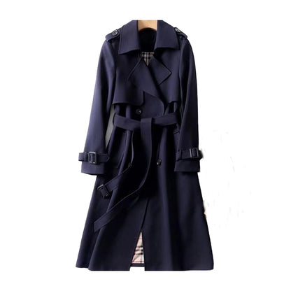 Classic Double Breasted Cotton Trench Coat