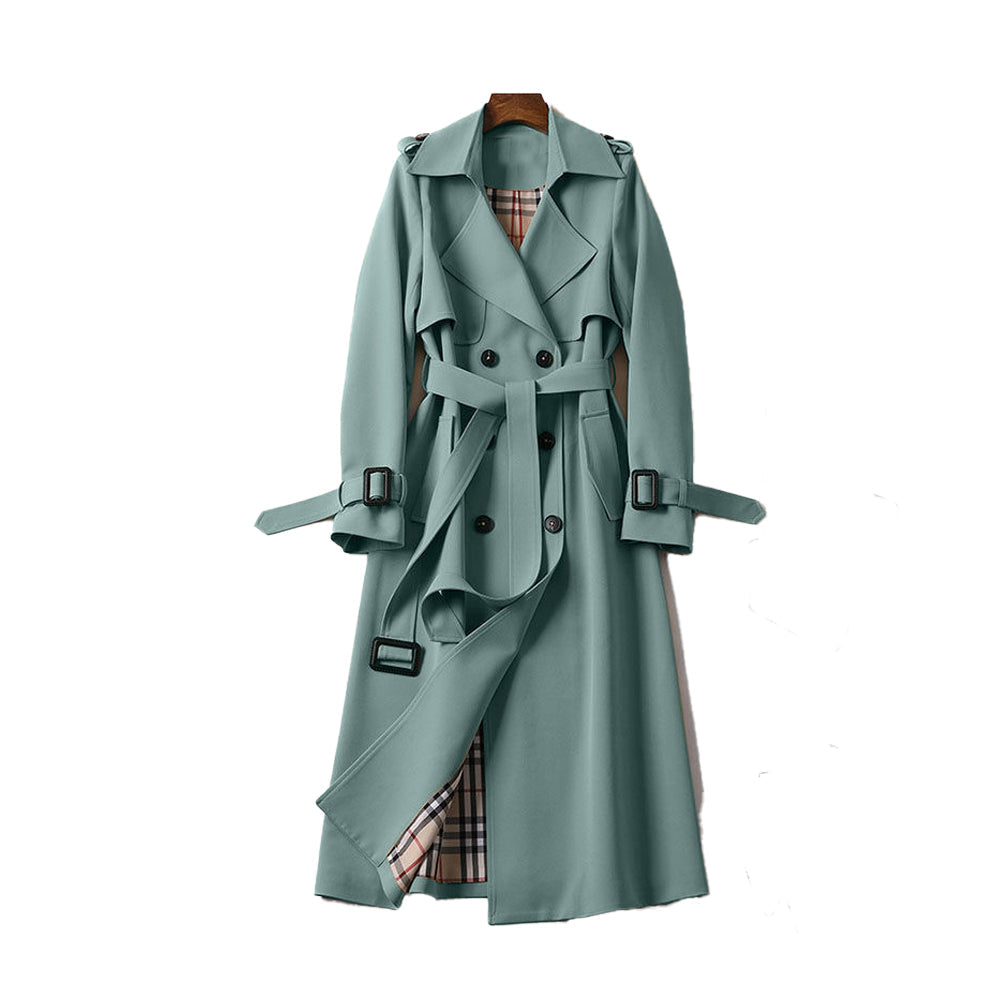 Classic Double Breasted Cotton Trench Coat