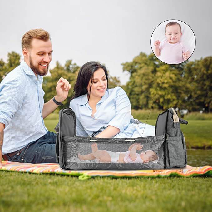 Practical Baby Diaper Bag Backpack with Portable Changing Pad