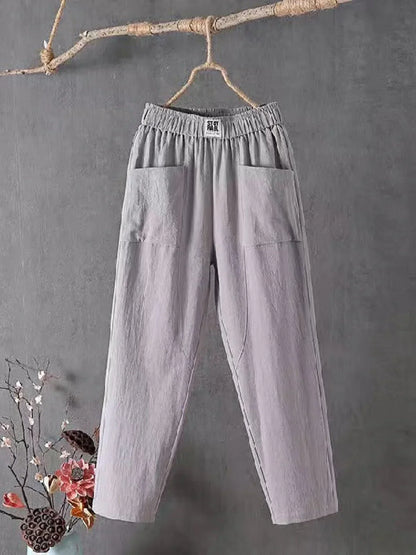 Comfortable Women's Full Length Elastic Waist Pants