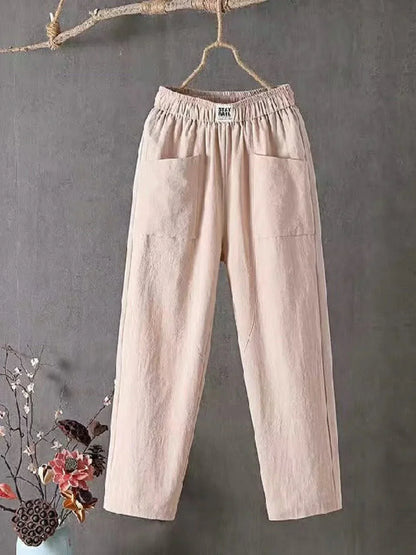 Comfortable Women's Full Length Elastic Waist Pants