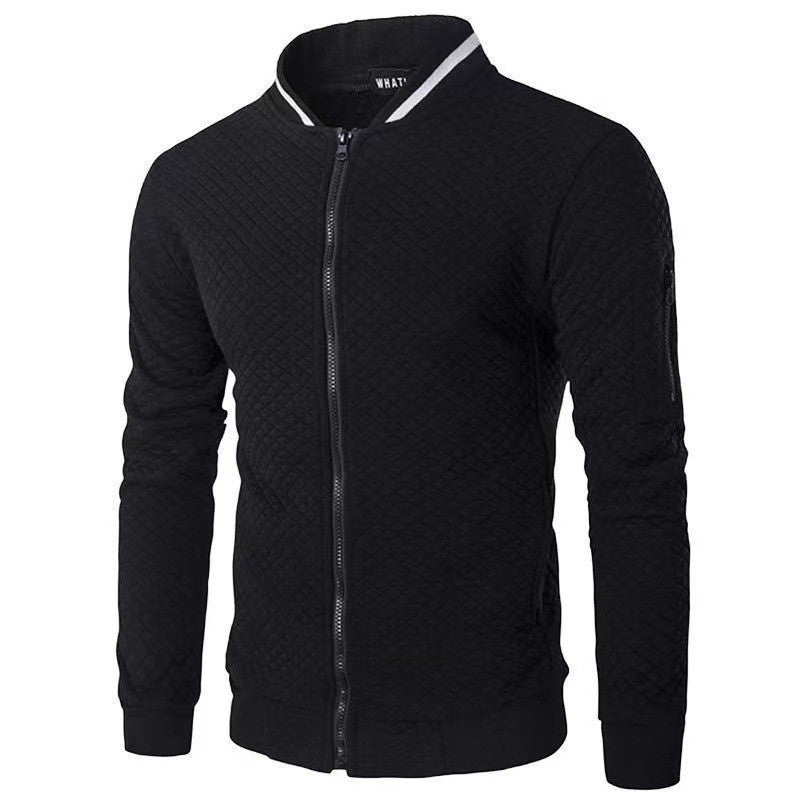 Warm Plaid Mens Cardigan Jacket