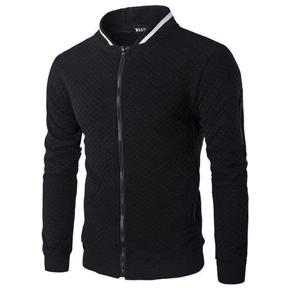 Warm Plaid Mens Cardigan Jacket