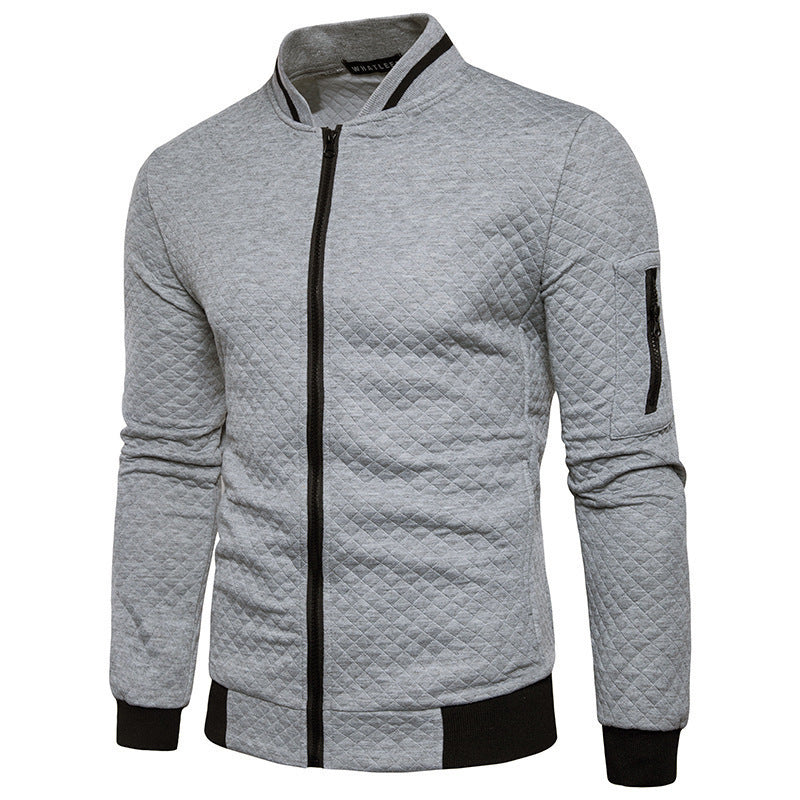 Warm Plaid Mens Cardigan Jacket