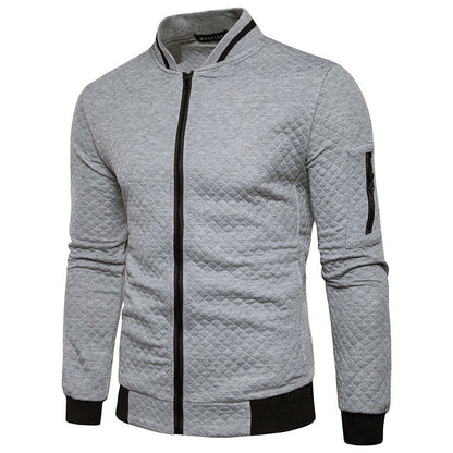 Warm Plaid Mens Cardigan Jacket