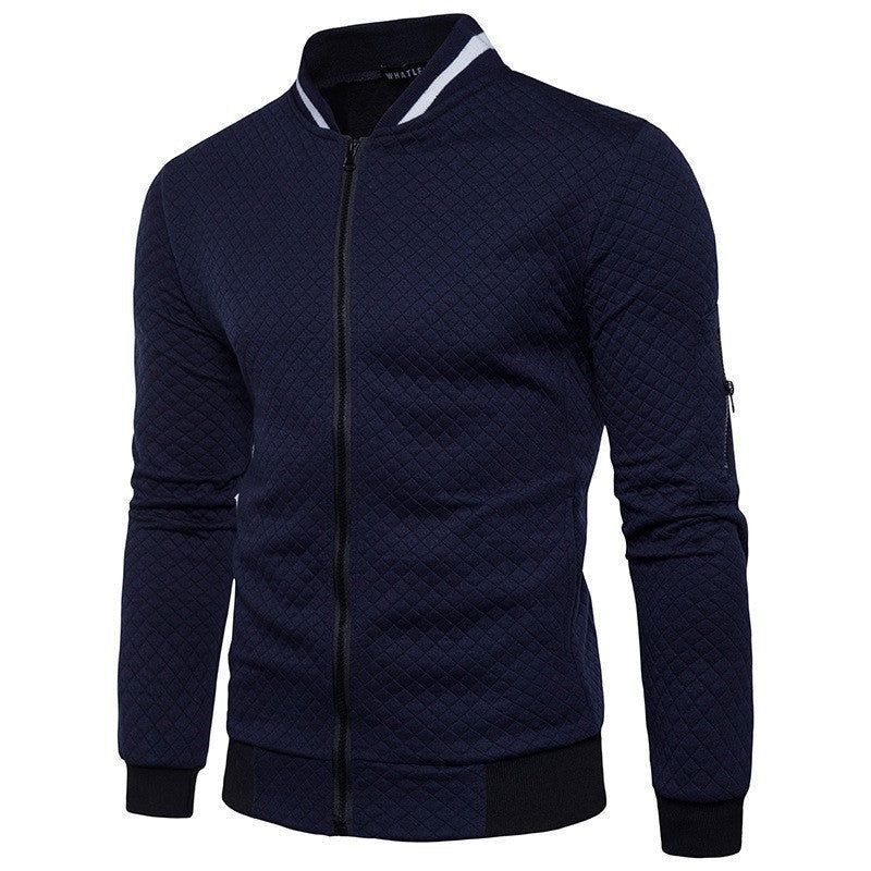 Warm Plaid Mens Cardigan Jacket