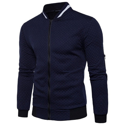 Warm Plaid Mens Cardigan Jacket
