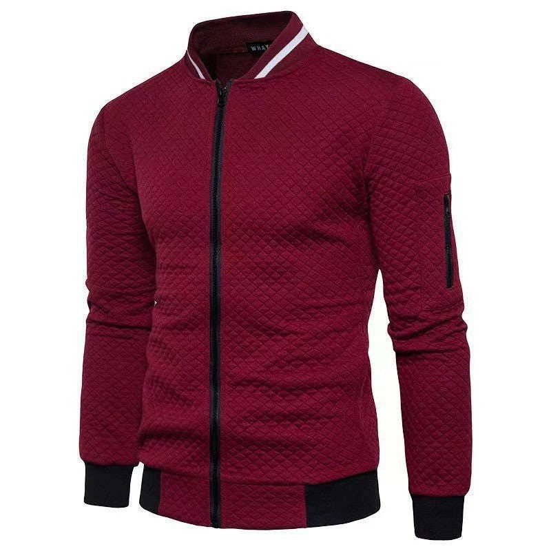 Warm Plaid Mens Cardigan Jacket