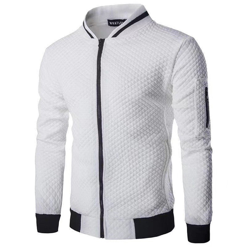 Warm Plaid Mens Cardigan Jacket