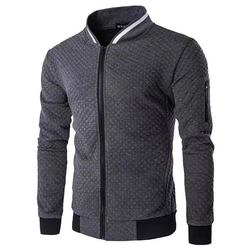 Warm Plaid Mens Cardigan Jacket - EasyApparels