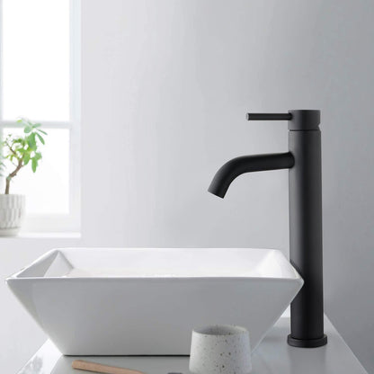 Matte Black Cold Water Basin Tap – Noira-Round-The Livary