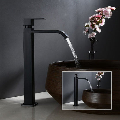 Matte Black Cold Water Basin Tap – Noira-Round-The Livary
