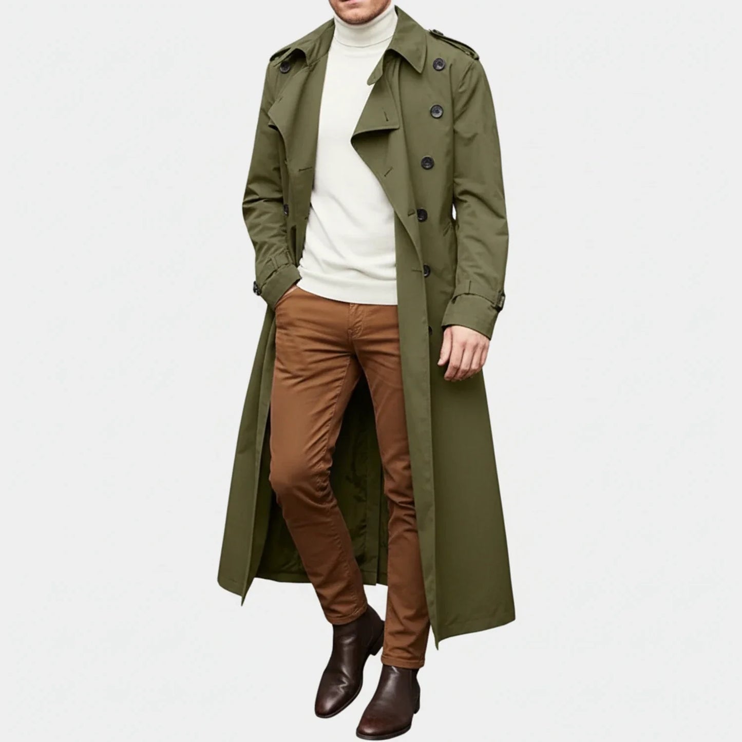 Classic Fit Mens Overcoat - Vossary