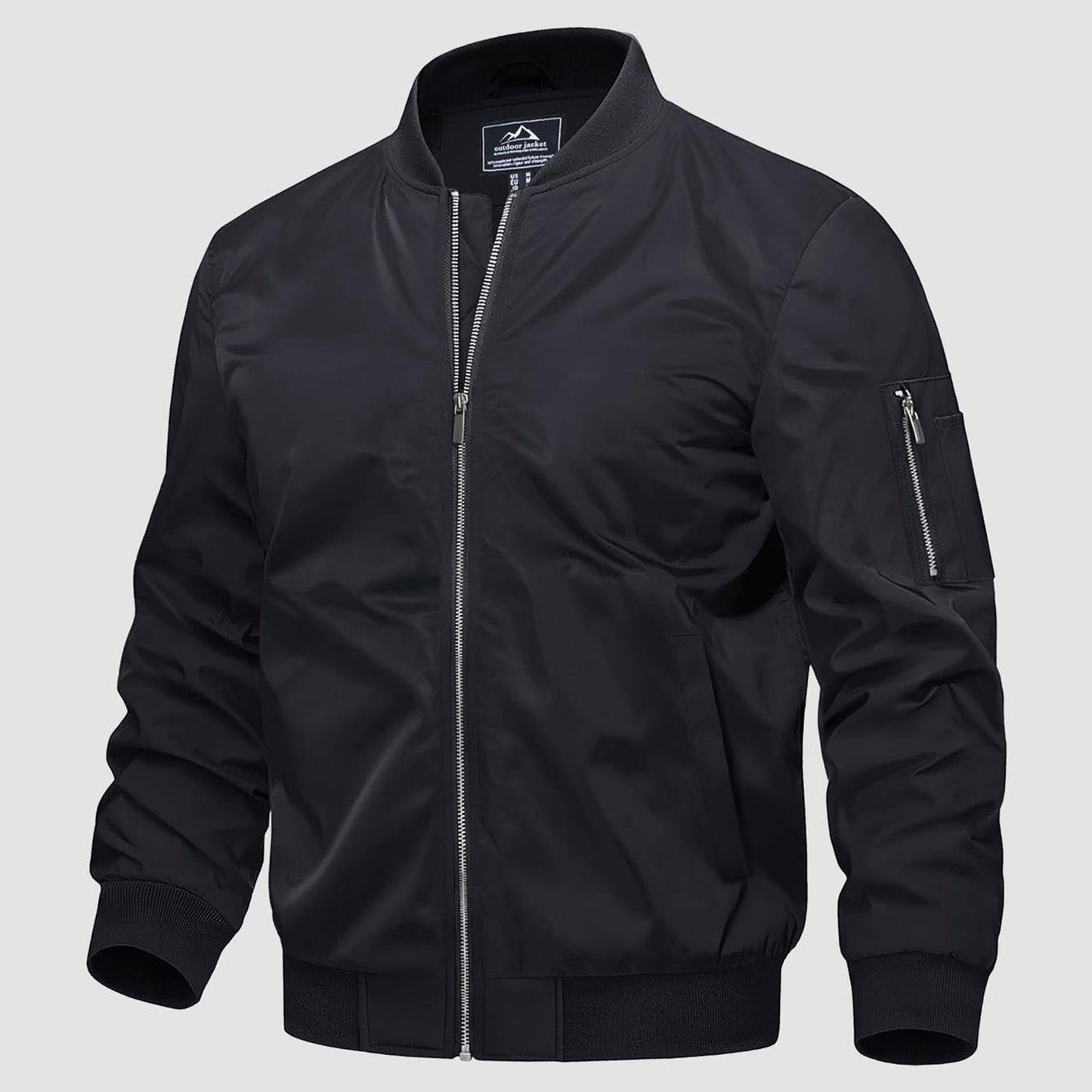 Warm Waterproof Mens Bomber Jacket with Pockets - EasyApparels