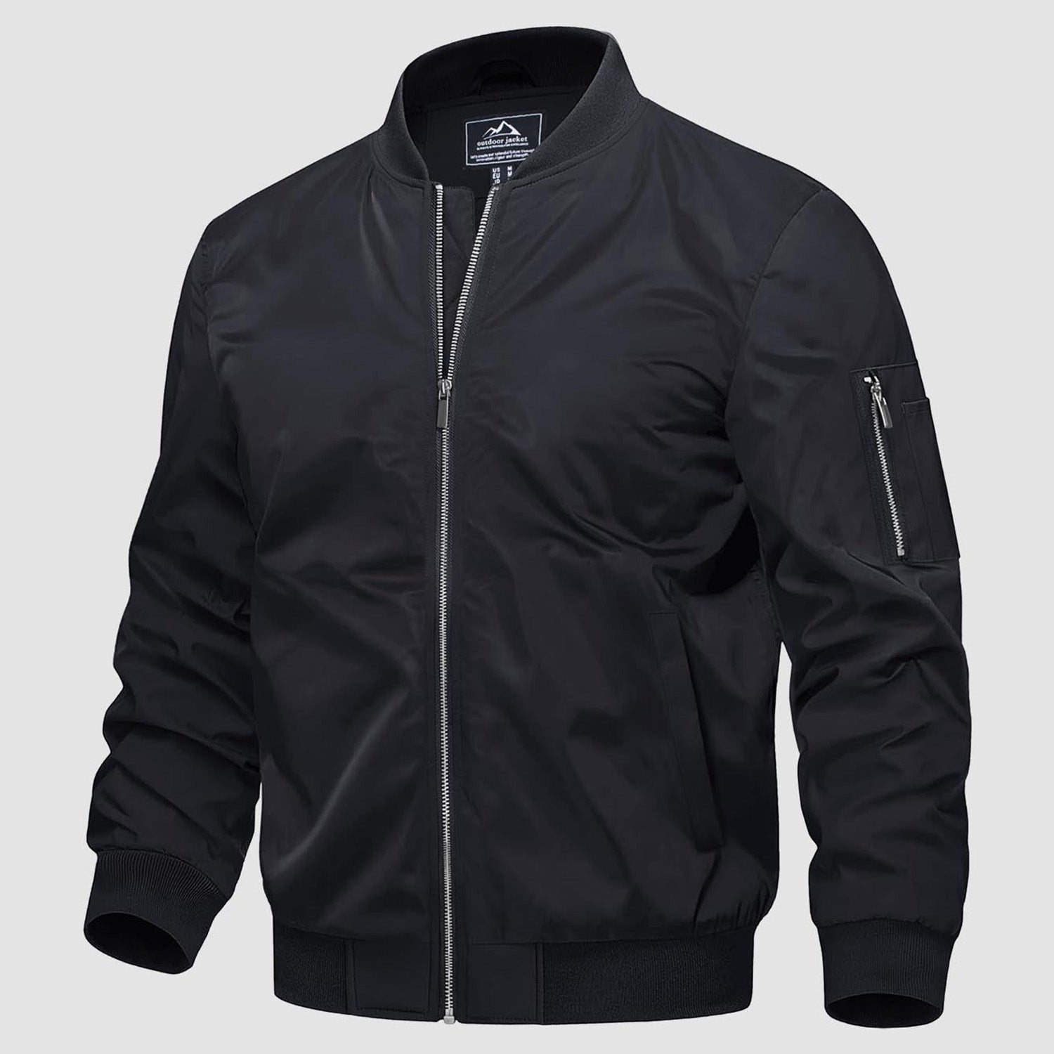 Warm Waterproof Mens Bomber Jacket with Pockets - EasyApparels