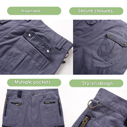 Men's Cargo Shorts - TrailTrek-Grey-S-The Livary
