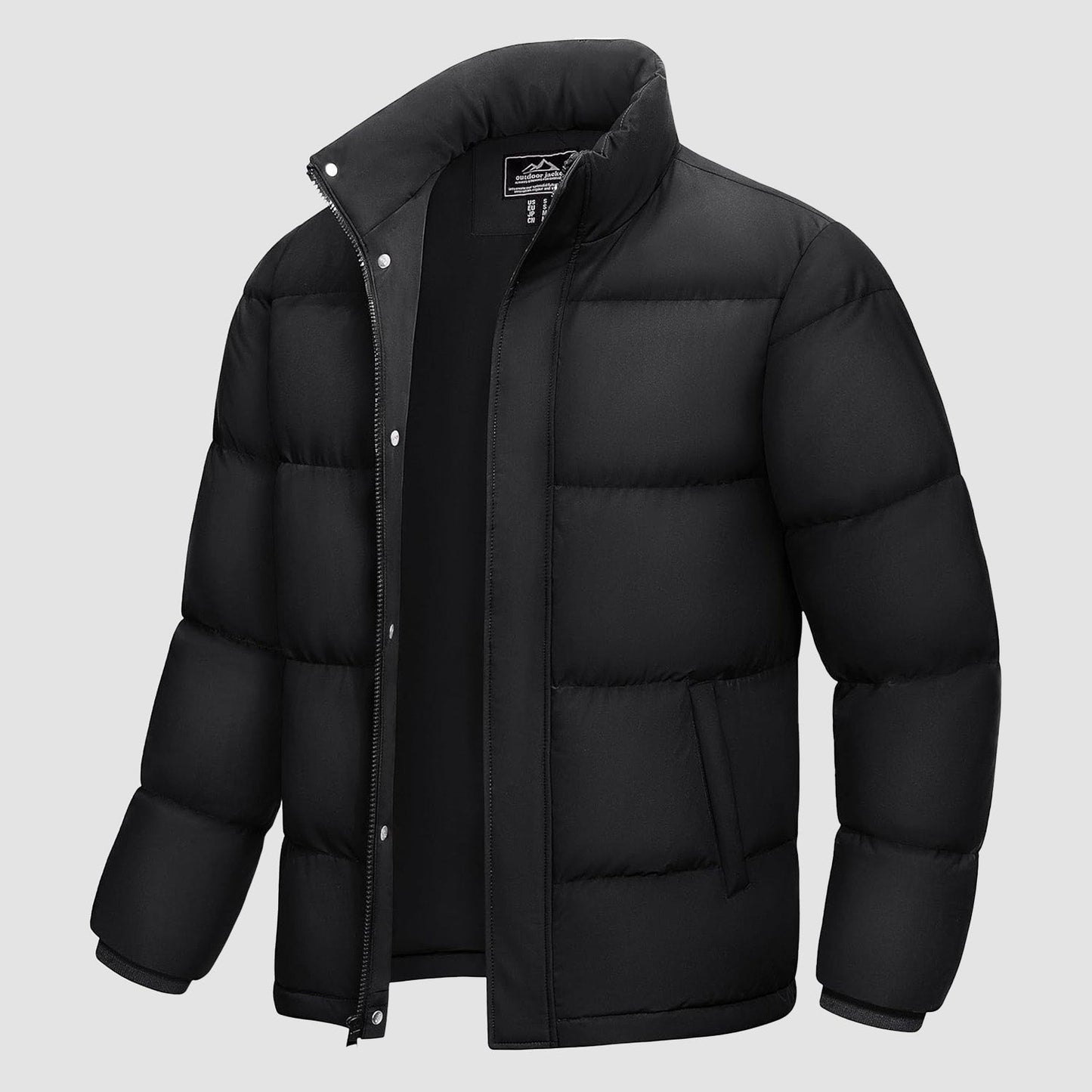 Warm Waterproof Men's Down Filled Puffer Coat - EasyApparels