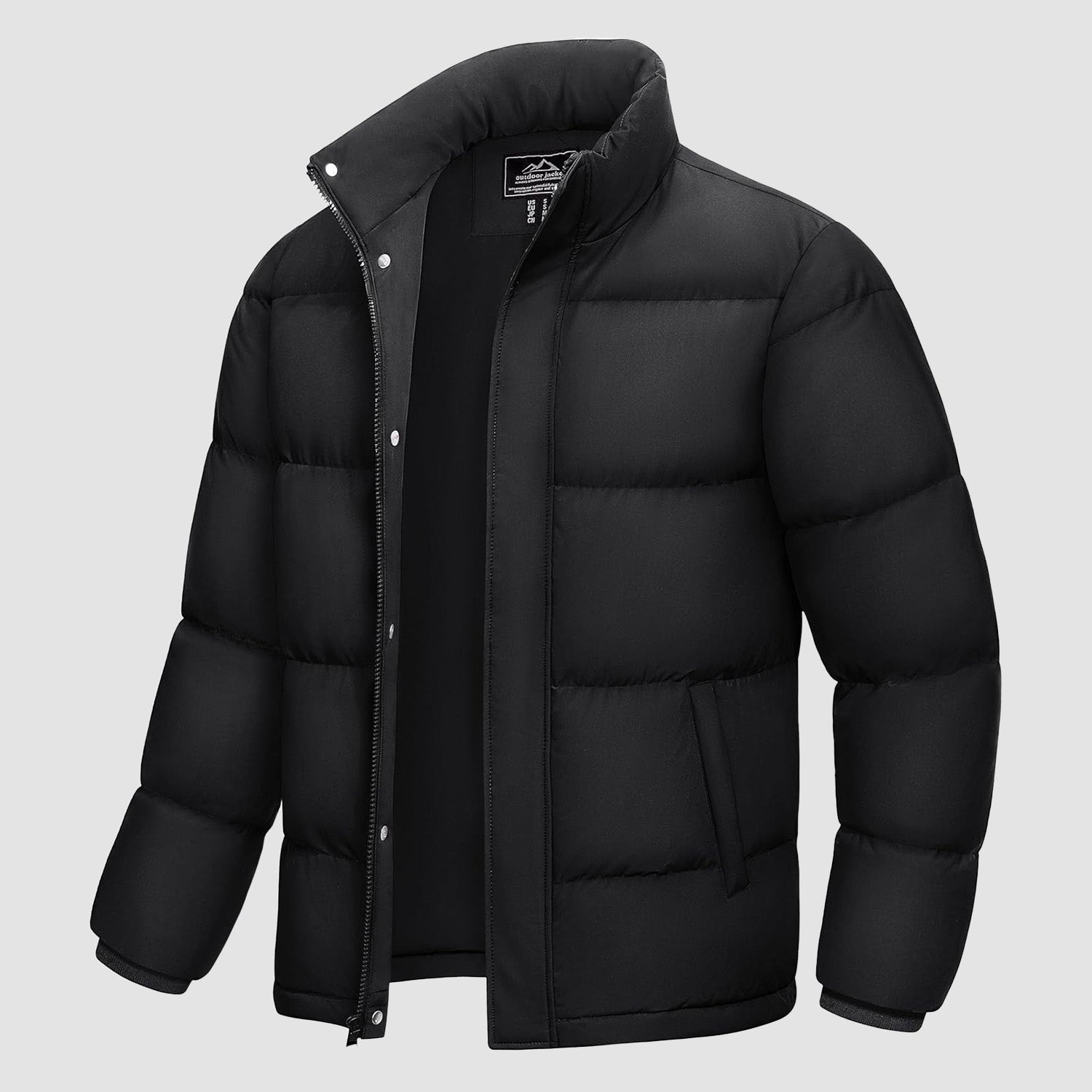Warm Waterproof Men's Down Filled Puffer Coat - EasyApparels