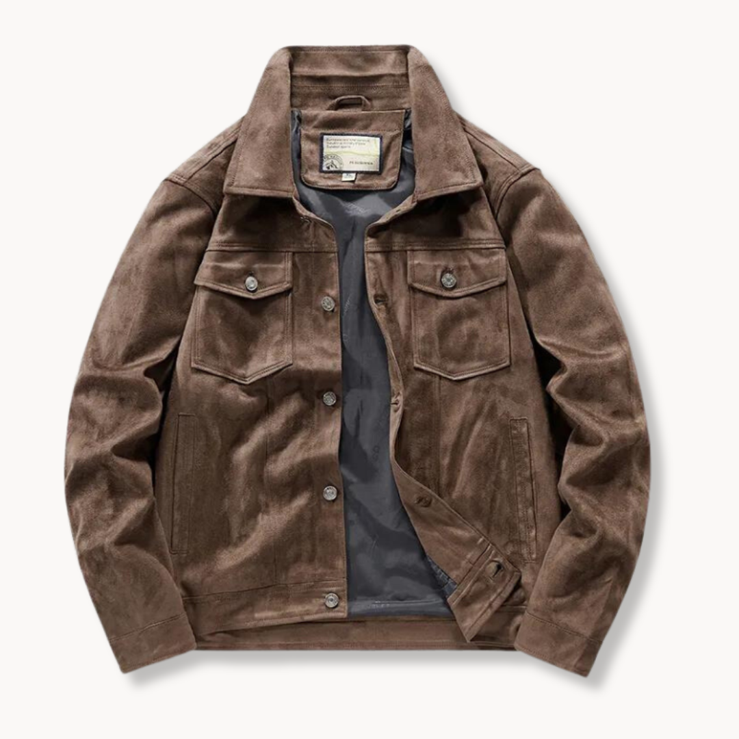Soft Leather Denim Jacket