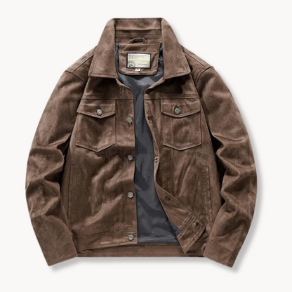 Soft Leather Denim Jacket