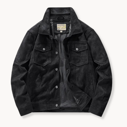 Soft Leather Denim Jacket