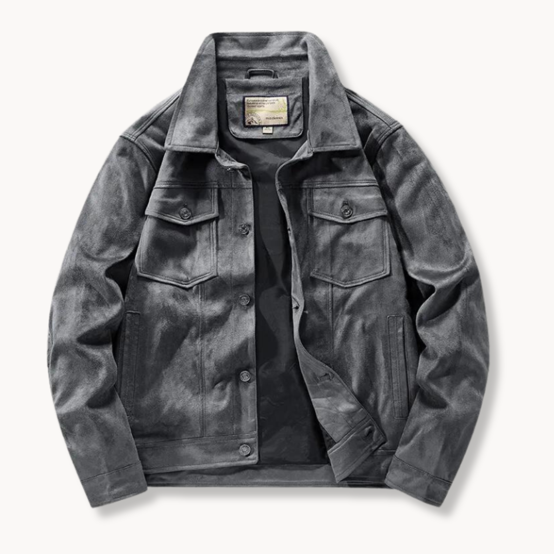 Soft Leather Denim Jacket