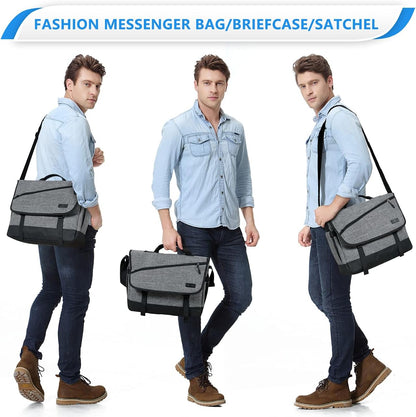 Durable Waterproof Laptop Messenger Bag with Adjustable Strap