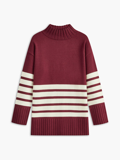 French Chic Striped Crew Neck Sweater