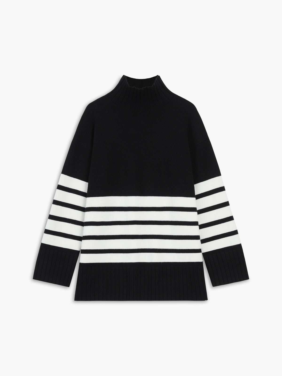 French Chic Striped Crew Neck Sweater